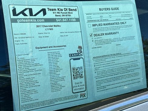 Used 2017 Chevrolet Malibu LT FWD image 28