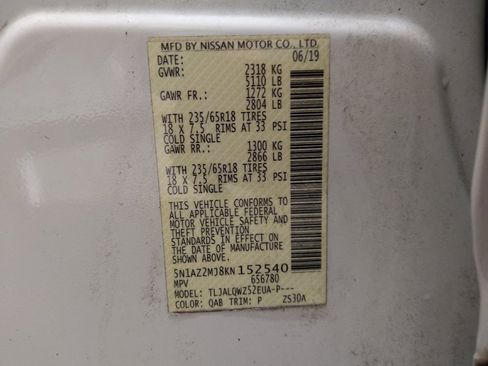 Used 2019 Nissan Murano SV w/ Premium Package FWD image 33
