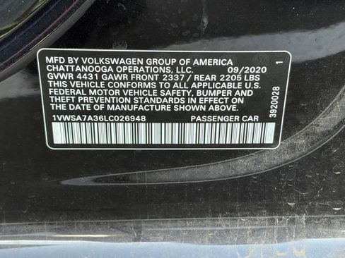 Used 2020 Volkswagen Passat 2.0T SE image 13