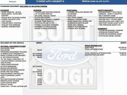 New 2026 Ford F250 XL w/ XL Off-Road Package image 2