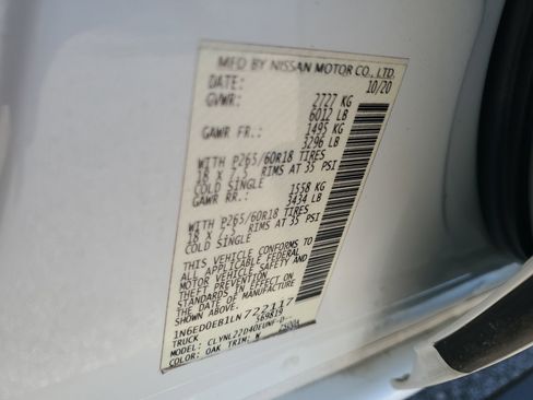 Certified 2020 Nissan Frontier SV w/ Midnight Edition Floor Mats image 33