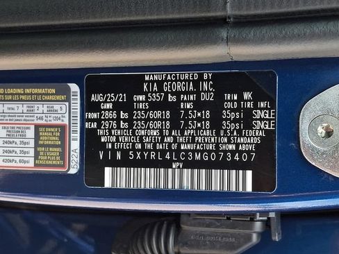 Used 2021 Kia Sorento S w/ Panoramic Sunroof Package FWD image 27