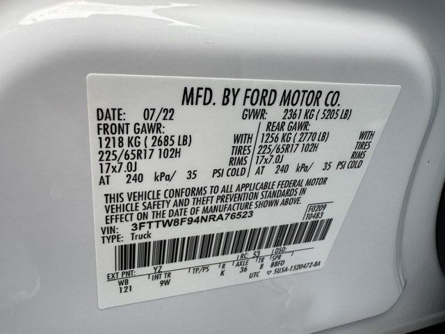 Used 2022 Ford Maverick XL w/ Equipment Group 100A Standard AWD/4WD image 17