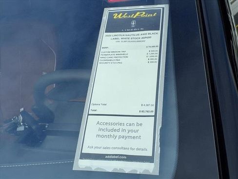 New 2025 Lincoln Nautilus Black Label w/ Jet Appearance Package image 5