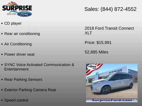 Used 2018 Ford Transit Connect XLT FWD image 12