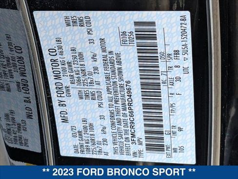 Used 2023 Ford Bronco Sport Outer Banks w/ Tech Package image 24