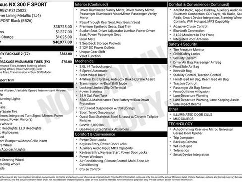 Used 2019 Lexus NX 300 F Sport w/ Accessory Package 2 FWD image 28