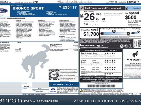 Used 2023 Ford Bronco Sport Big Bend image 29