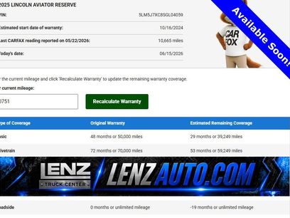 Used 2025 Lincoln Aviator Reserve w/ Luxury Package
