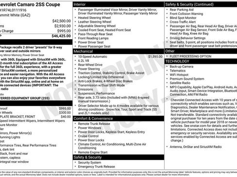 Used 2020 Chevrolet Camaro SS RWD image 11