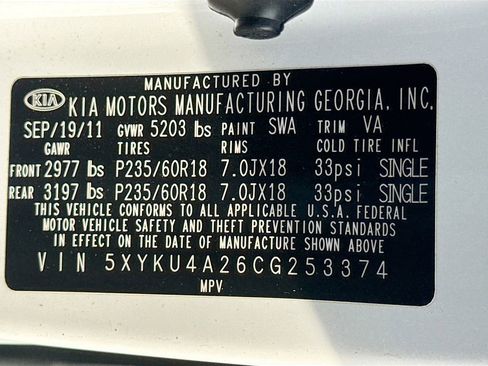 Used 2012 Kia Sorento EX w/ EX V6 Premium Pkg FWD image 44