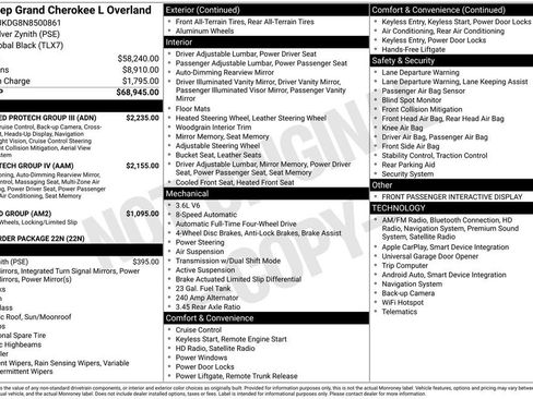 Used 2022 Jeep Grand Cherokee L Overland w/ Advanced Protech Group III image 46