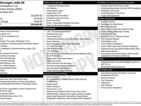 Used 2021 Volkswagen Jetta SE FWD image 1