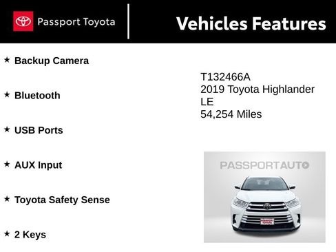 Used 2019 Toyota Highlander LE FWD image 10