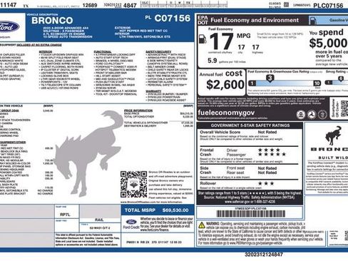 Used 2023 Ford Bronco Wildtrak AWD/4WD image 2