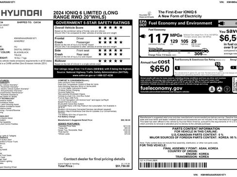 Used 2024 Hyundai Ioniq 6 Limited image 47