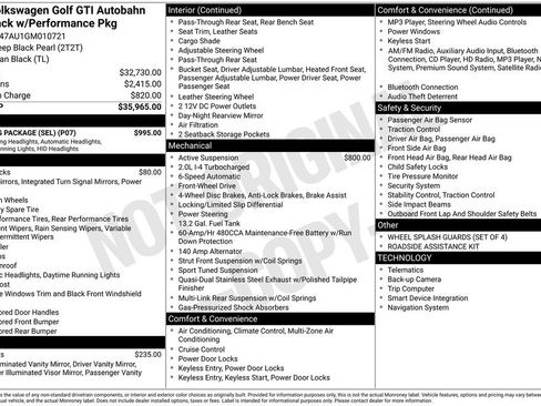 Used 2016 Volkswagen GTI Autobahn w/ Lighting Package (SEL) image 6