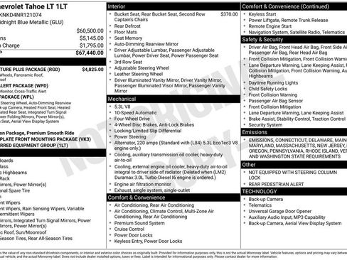 Used 2022 Chevrolet Tahoe LT w/ LT Signature Plus Package image 38