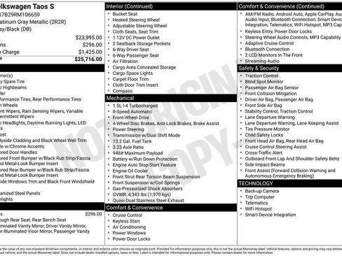 Used 2024 Volkswagen Taos S image 43