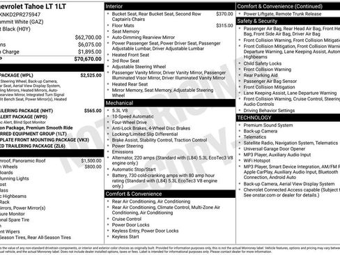 Used 2023 Chevrolet Tahoe LT w/ Luxury Package AWD/4WD image 63