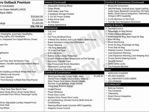 Certified 2025 Subaru Outback Premium image 6