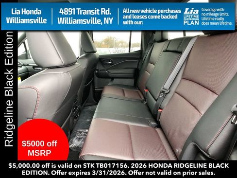 New 2026 Honda Ridgeline Black Edition image 26