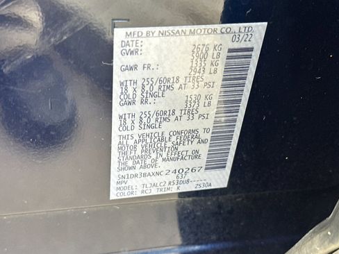 Used 2022 Nissan Pathfinder SV FWD image 28