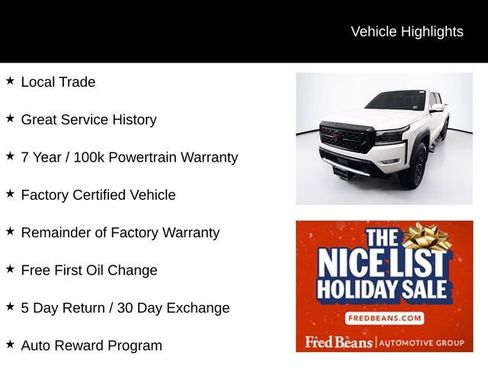 Certified 2023 Nissan Frontier PRO-4X w/ Pro-4X Premium Package image 3
