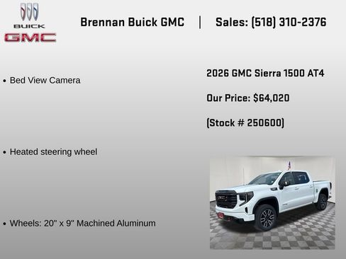 New 2026 GMC Sierra 1500 AT4 w/ Technology Package AWD/4WD image 18