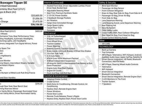 Used 2026 Volkswagen Tiguan SE FWD image 2