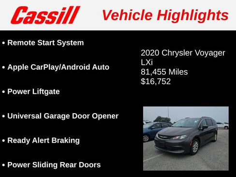 Used 2020 Chrysler Voyager Lxi FWD image 3