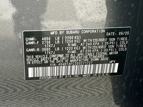 New 2025 Subaru Outback Premium w/ Popular Package #1A image 31