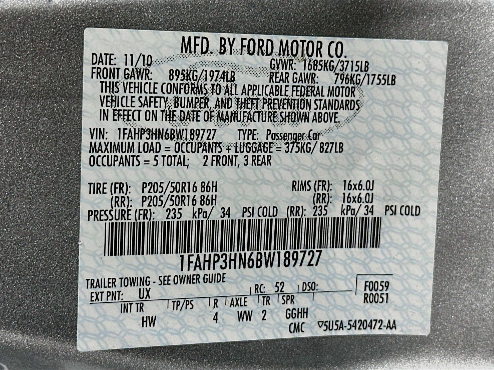 Used 2011 Ford Focus SEL w/ 301A Rapid Spec Order Code FWD image 12