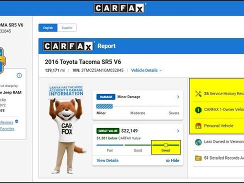 Used 2016 Toyota Tacoma SR5 w/ SR5 Appearance Package (SN) AWD/4WD image 13