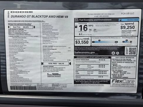 New 2026 Dodge Durango GT w/ Blacktop Package AWD/4WD image 3