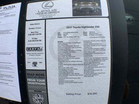 Used 2021 Toyota Highlander XSE AWD/4WD image 27