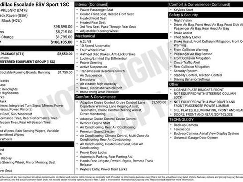 Certified 2022 Cadillac Escalade ESV Sport w/ Touring Package AWD/4WD image 37