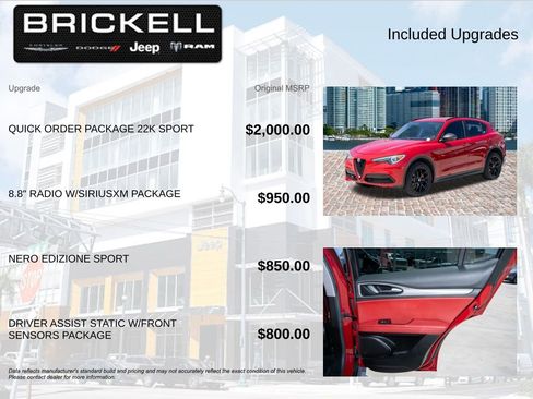 Used 2019 Alfa Romeo Stelvio Sport w/ Quick Order Package 22K Sport RWD image 5