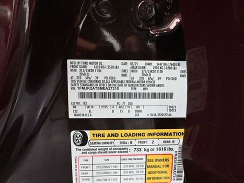 Used 2021 Ford Expedition Max Limited AWD/4WD image 56