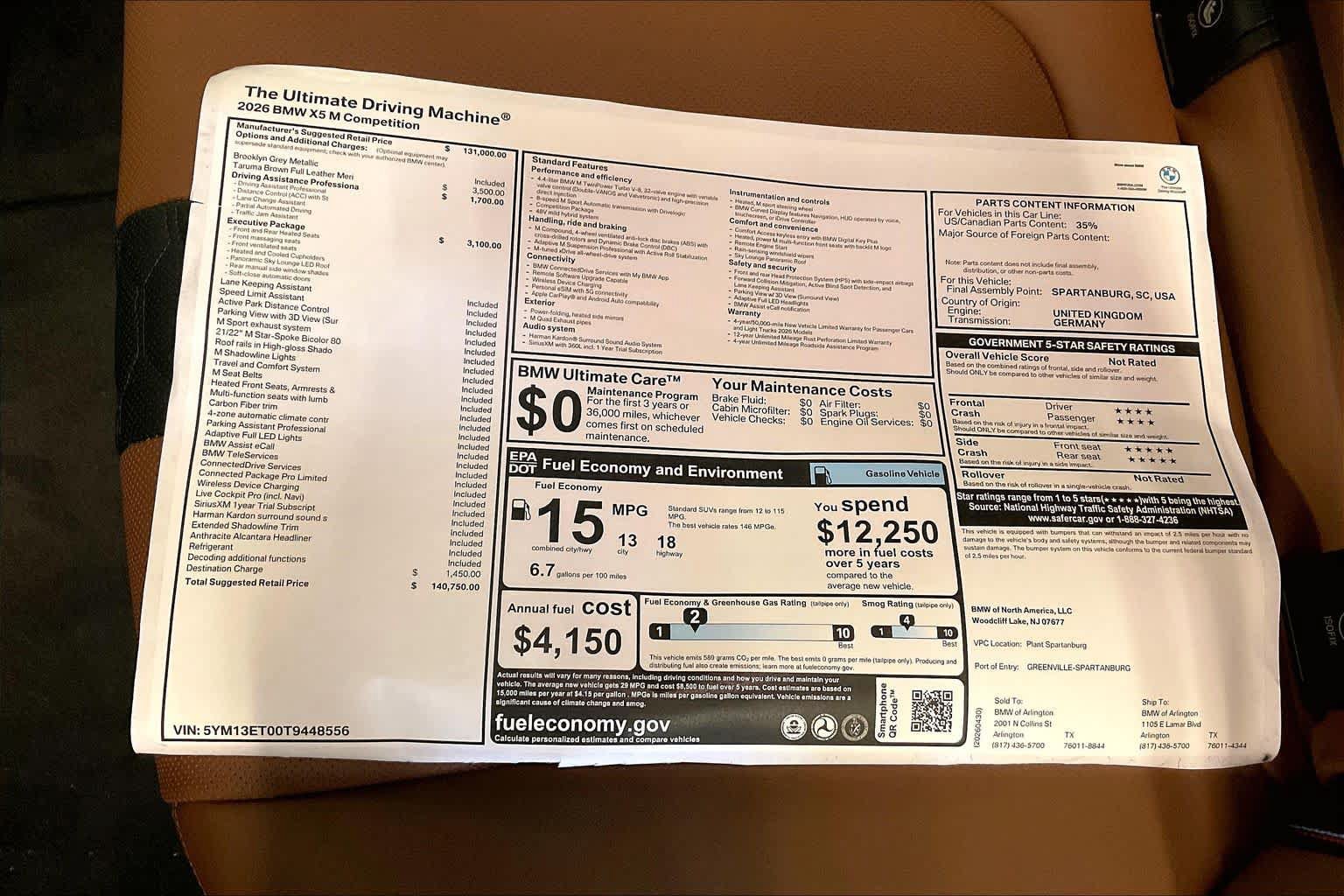 New 2026 BMW X5 M Competition w/ Executive Package AWD/4WD image 19