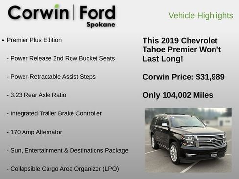 Used 2019 Chevrolet Tahoe Premier w/ Premier Plus Edition AWD/4WD image 6