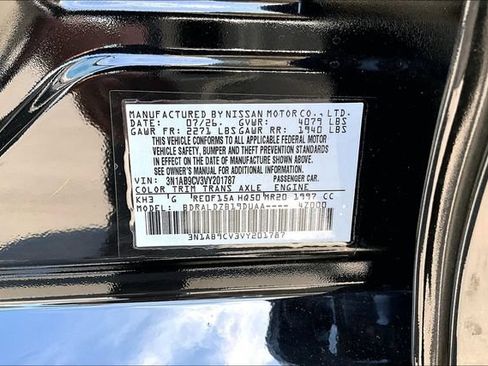 New 2027 Nissan Sentra SV w/ Floor Mat Package FWD image 13