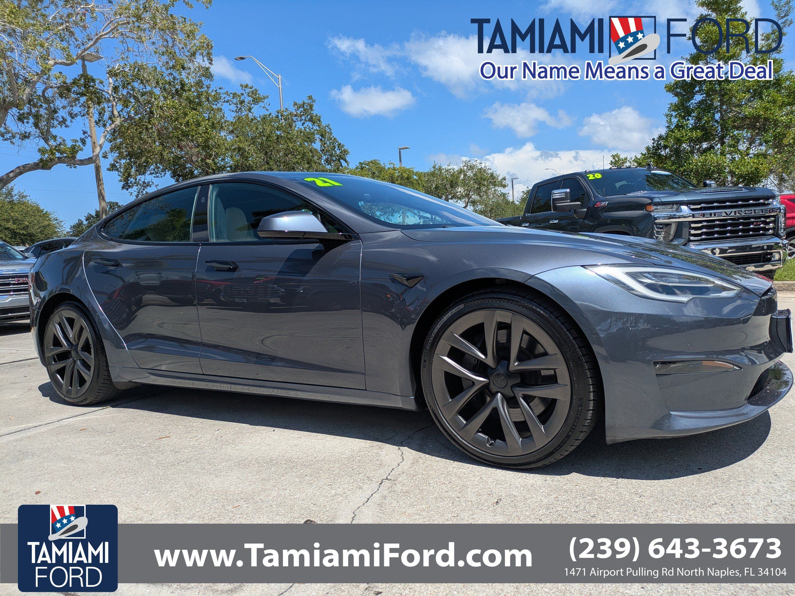 Used 2021 Tesla Model S Plaid AWD/4WD image 1