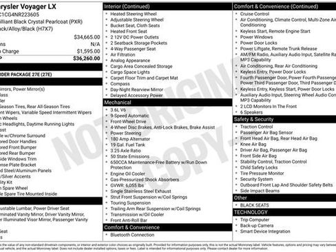 Used 2022 Chrysler Voyager LX FWD image 44