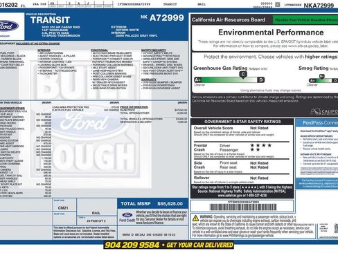Used 2022 Ford Transit 350 148 High Roof Extended w/ Load Area Protection Package RWD image 25