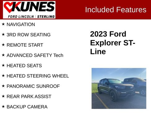 Used 2023 Ford Explorer ST-Line w/ Class IV Trailer Tow Package AWD/4WD image 2