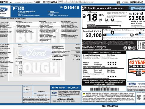 Used 2019 Ford F150 XL w/ Equipment Group 101A Mid AWD/4WD image 2