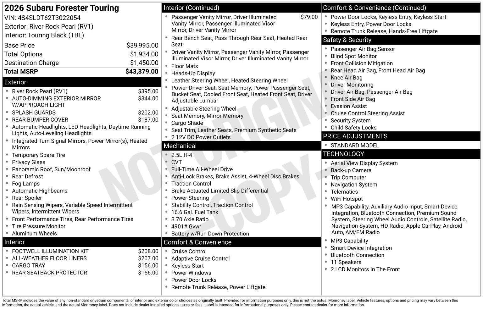 Certified 2026 Subaru Forester Touring AWD/4WD image 34