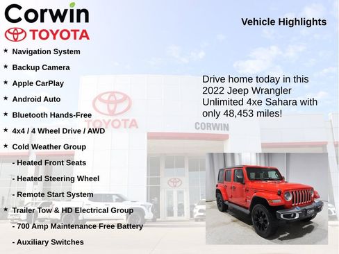 Used 2022 Jeep Wrangler Unlimited Sahara w/ Cold Weather Group image 7