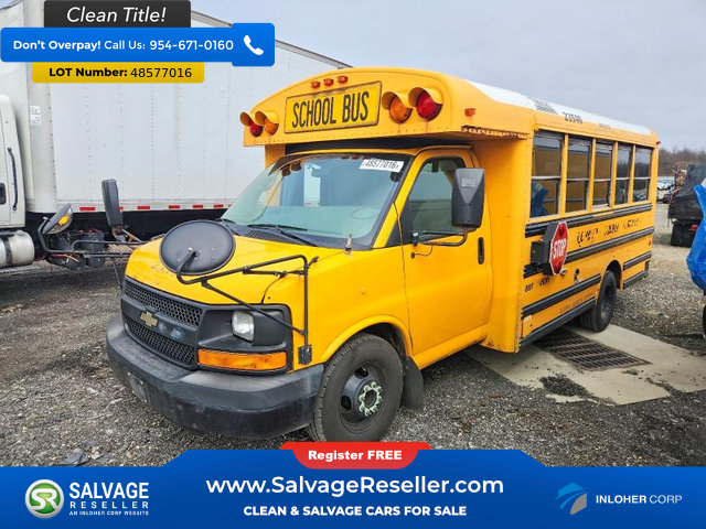 Used 2012 Chevrolet Express 3500 Extended w/ School Bus Package RWD image 3